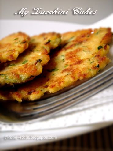 zucchini cakes, zucchini, Food For Tots