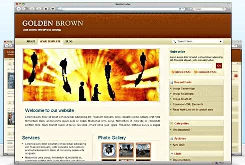 Golden brown business theme