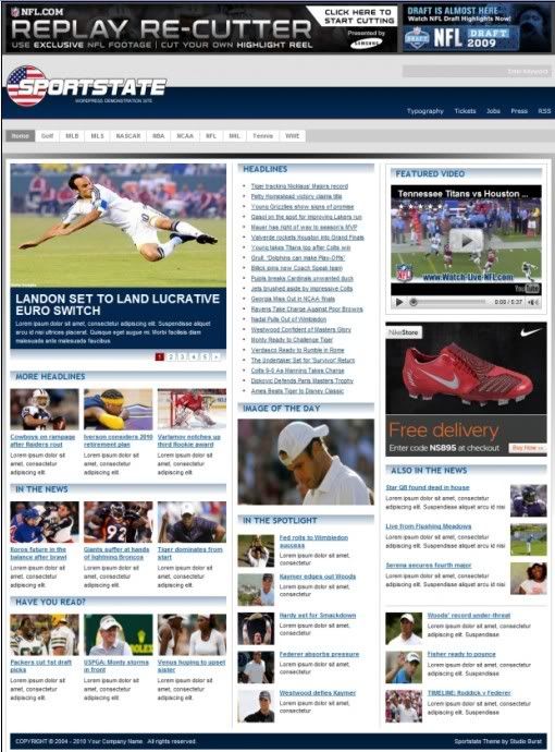 Sportstate WordPress Theme