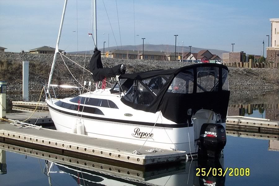 Stern Rail Seats with Bimini