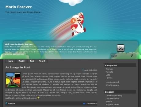 Mario Forever Wordpress Theme