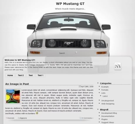 WP Mustang GT Wordpress Theme