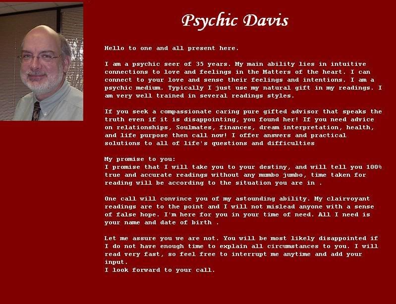 psychic davis