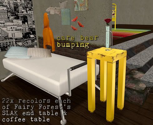 Care Bear Bumping - 22x recolors of the SLAK endtable and coffee table Care Bear Bumping - 22x recolors of the SLAK endtable and coffee table
