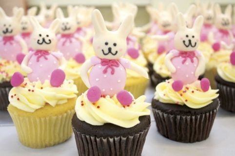 cute easter bunny cupcakes. cute easter bunny cupcakes.