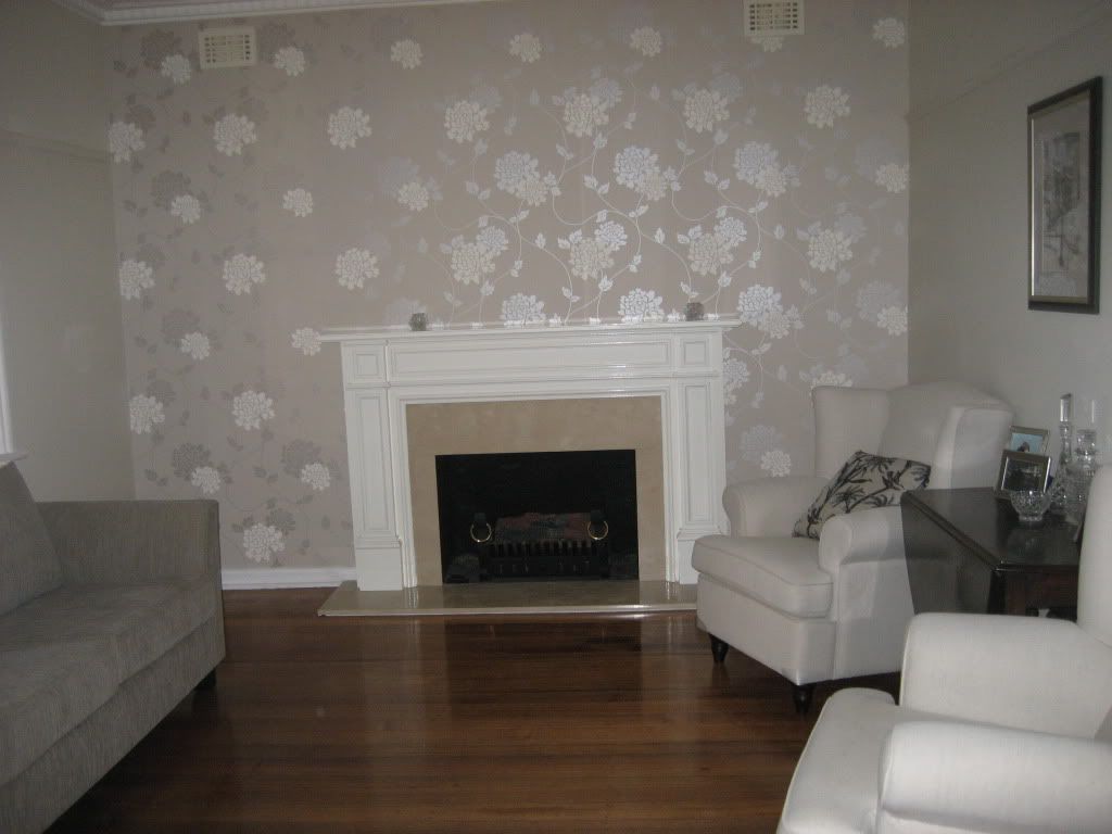 So I've got my wallpaper feature wall done in my sitting room, 
