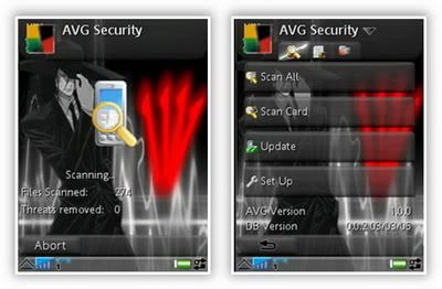 AVG anti virus, ponsel, symbian UIQ
