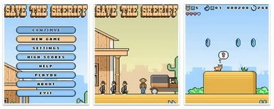 save the sheriff, java game, mobile, ponsel