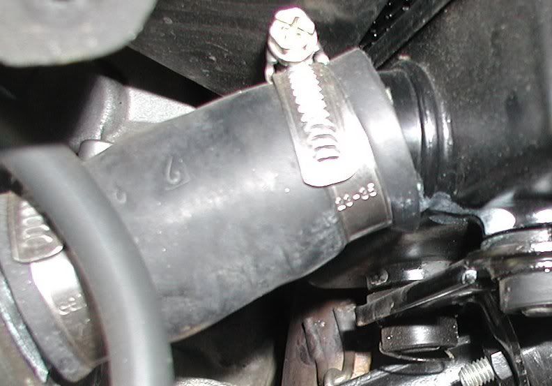 Coolant leakMisaligned hose clamp