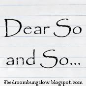 Dear So and So...