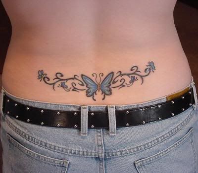 tattoos butterfly ower middle
