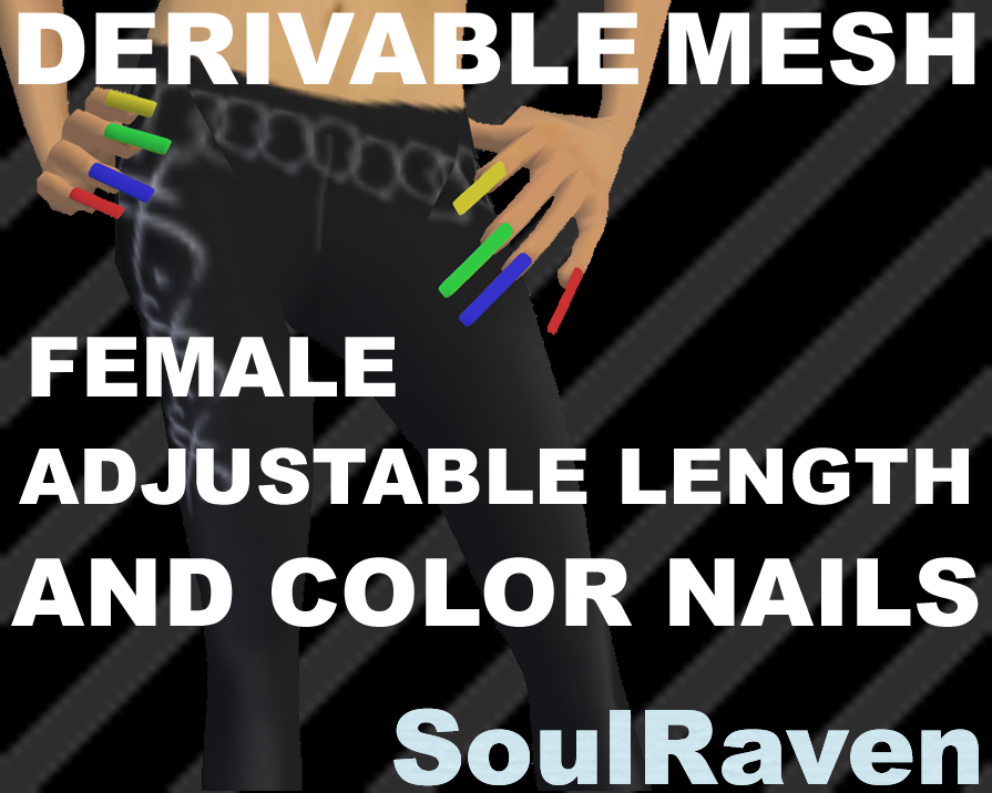 SoulRaven Female Adjustable Length And Color Nails