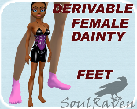 SoulRaven Female Dainty Skin Tight Feet Mesh