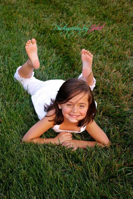 Sprawled in the grass!