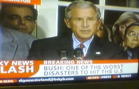 Bush: um dos piores desastres a atingir os Estados Unidos