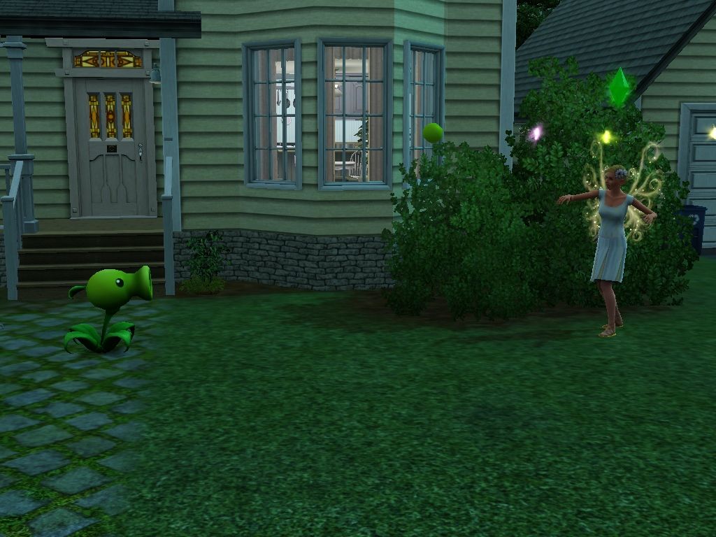 Did you know there is an interaction to attack the peashooter? If you do your sim instanly becomes a zombie.