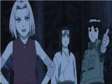 Sakura, Neji, and Lee (Naruto Shippuden the Movie 1)