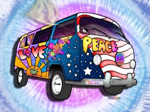 Postage - Hippie Magic Bus Art stamp