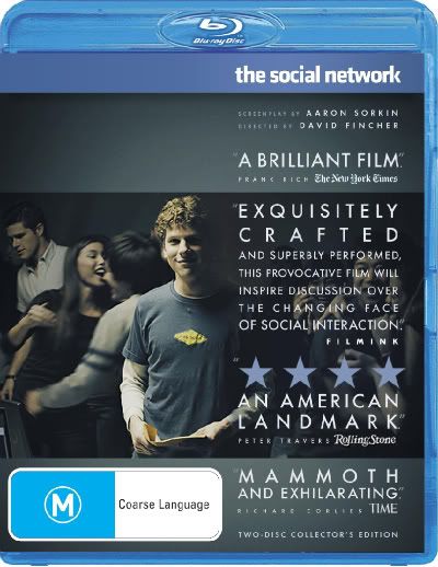 The Social Network Blu-ray Cover Packshot Australia