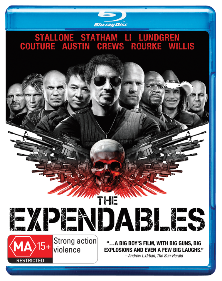 The Expendables Blu-Ray Australian Cover