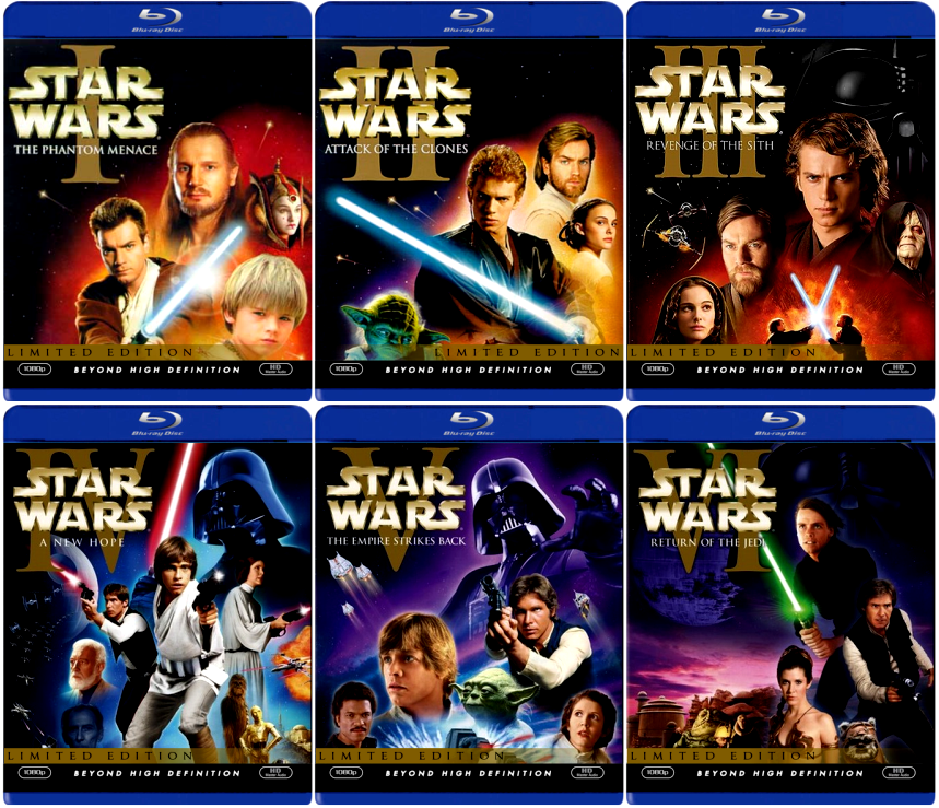 Star Wars Saga Blu-rays