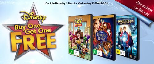 Target Disney Buy one Get One Free March 2011 Bluray Offer