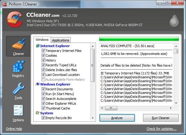 Windows File Cleaner