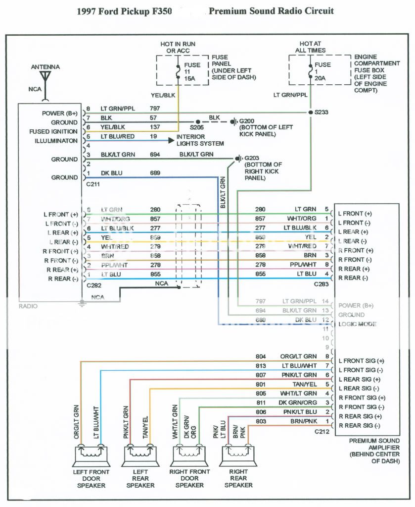 1997 Ford expedition premium sound wiring diagram
