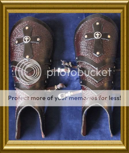 Gothic Leather Lower Greaves