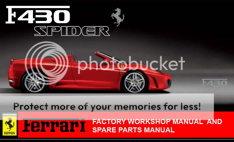 Ferrari F430 Spider Factory Workshop Service Repair Manual Spare Parts Manual