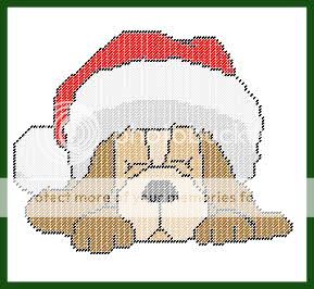 Dog in Santa Hat Plastic Canvas Wallhanging PATTERN  
