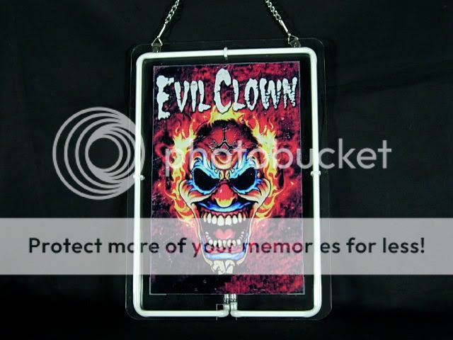 VR 0010 Crazy Frame Evil Clown Tattoo Neon Light Sign  