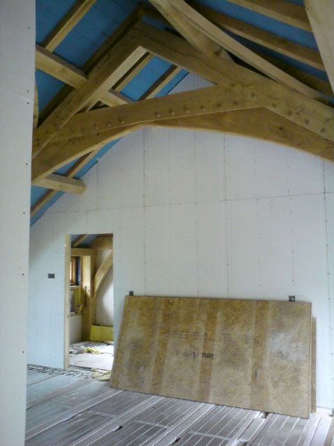 Plastering Oak Framed Barn Conversion