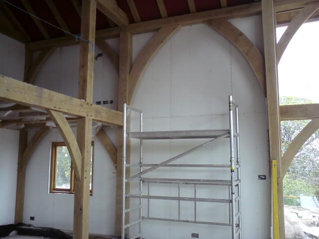 Plastering Oak Framed Barn Conversion