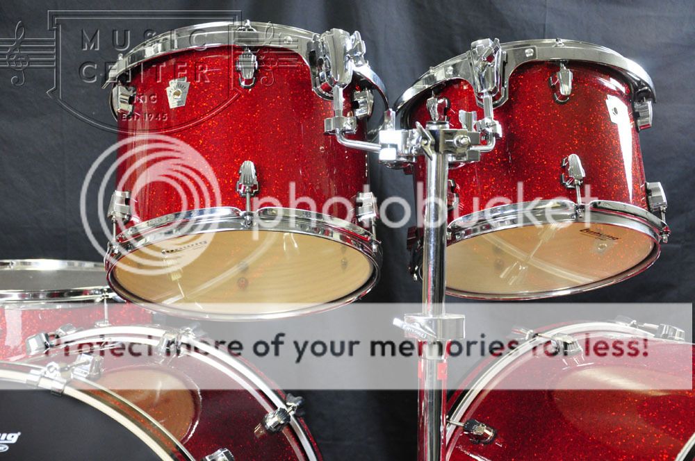 Ludwig Keystone Red Sparkle Double Bass 5pc Drum Kit