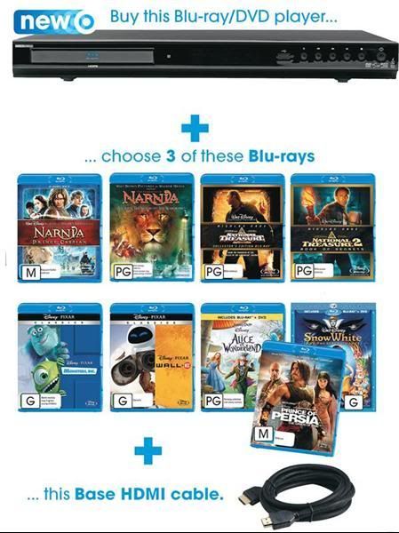 Rank Arena Blu-Ray/DVD Player Bundle